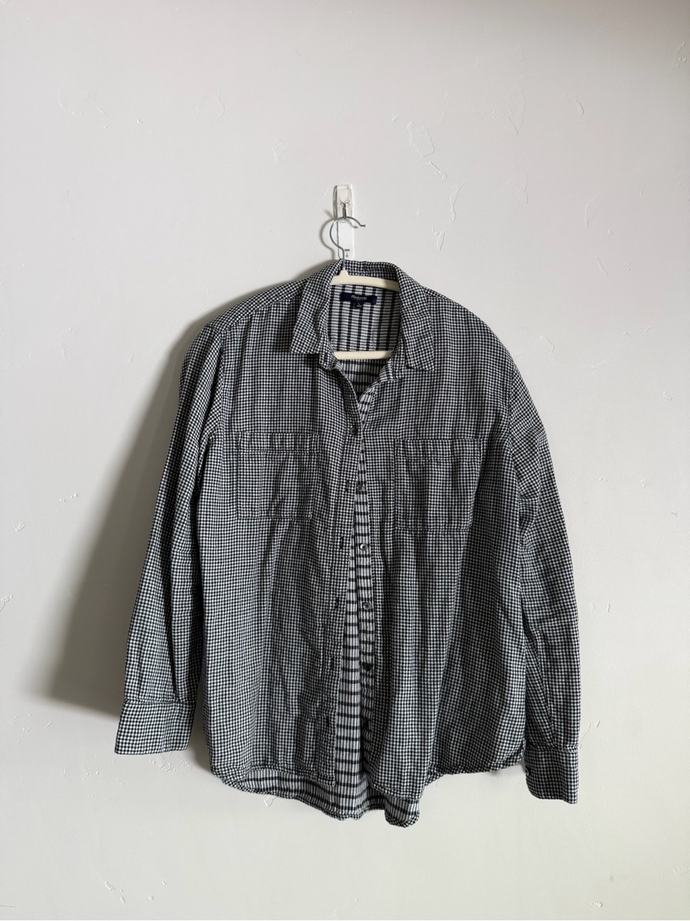 Madewell Black and White Gingham Shirt
